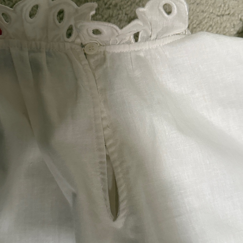 Sea NY White Lee Embroidery Eyelet Dress Small - Picture 11 of 11